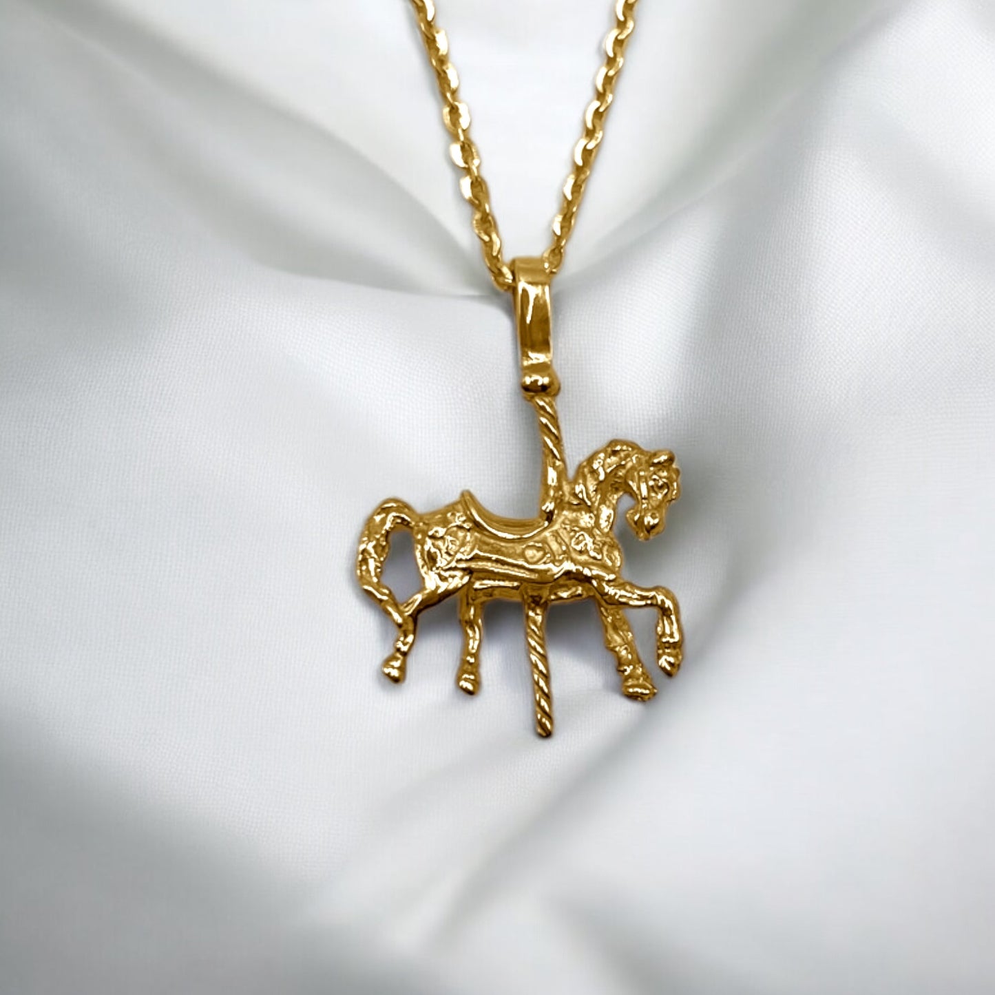 Carousel Horse Pendant Necklace