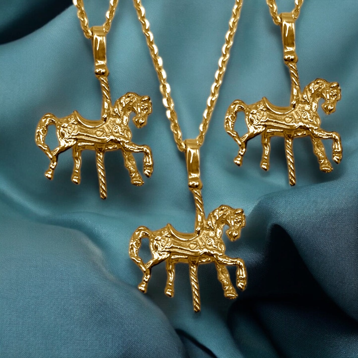 Carousel Horse Pendant Necklace