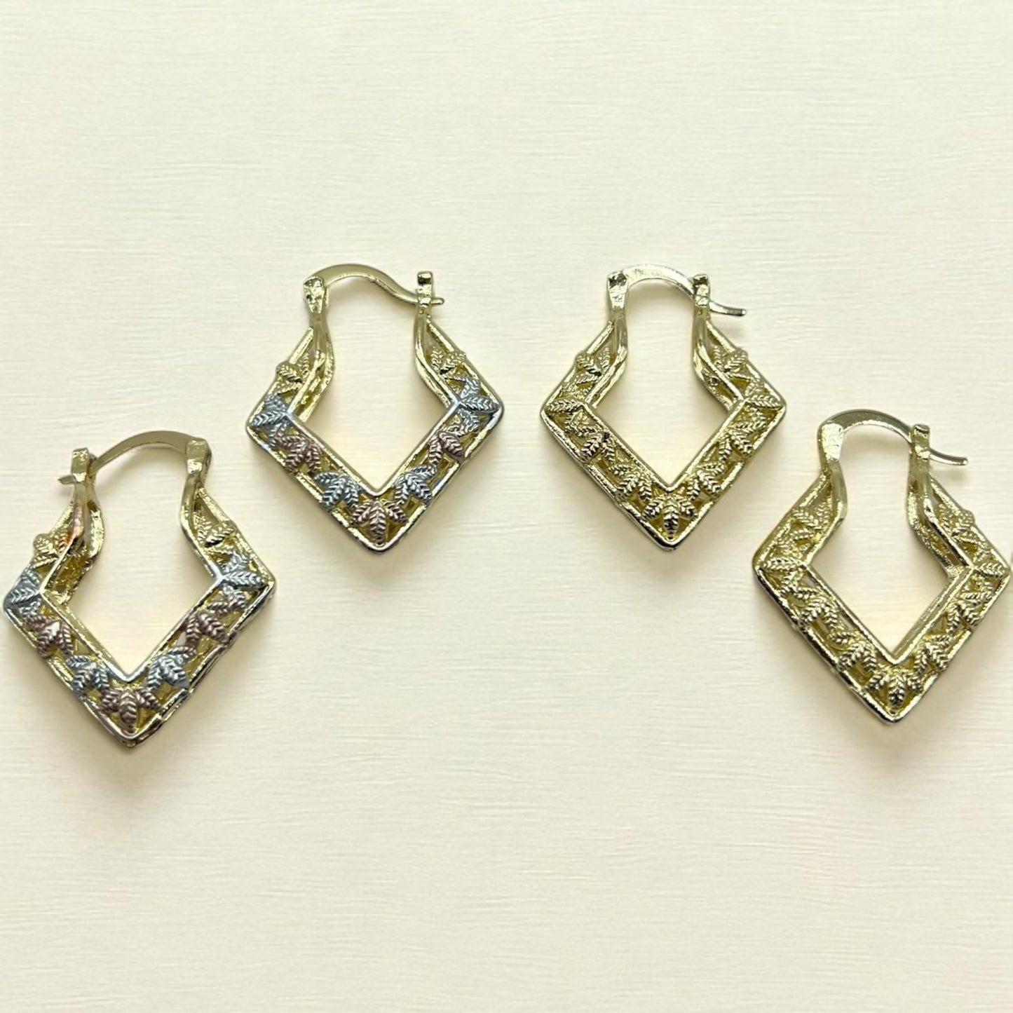 The Filigree Earrings, Diamond Shape