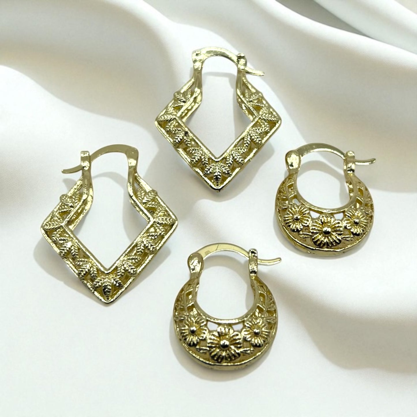 The Filigree Earrings, Diamond Shape