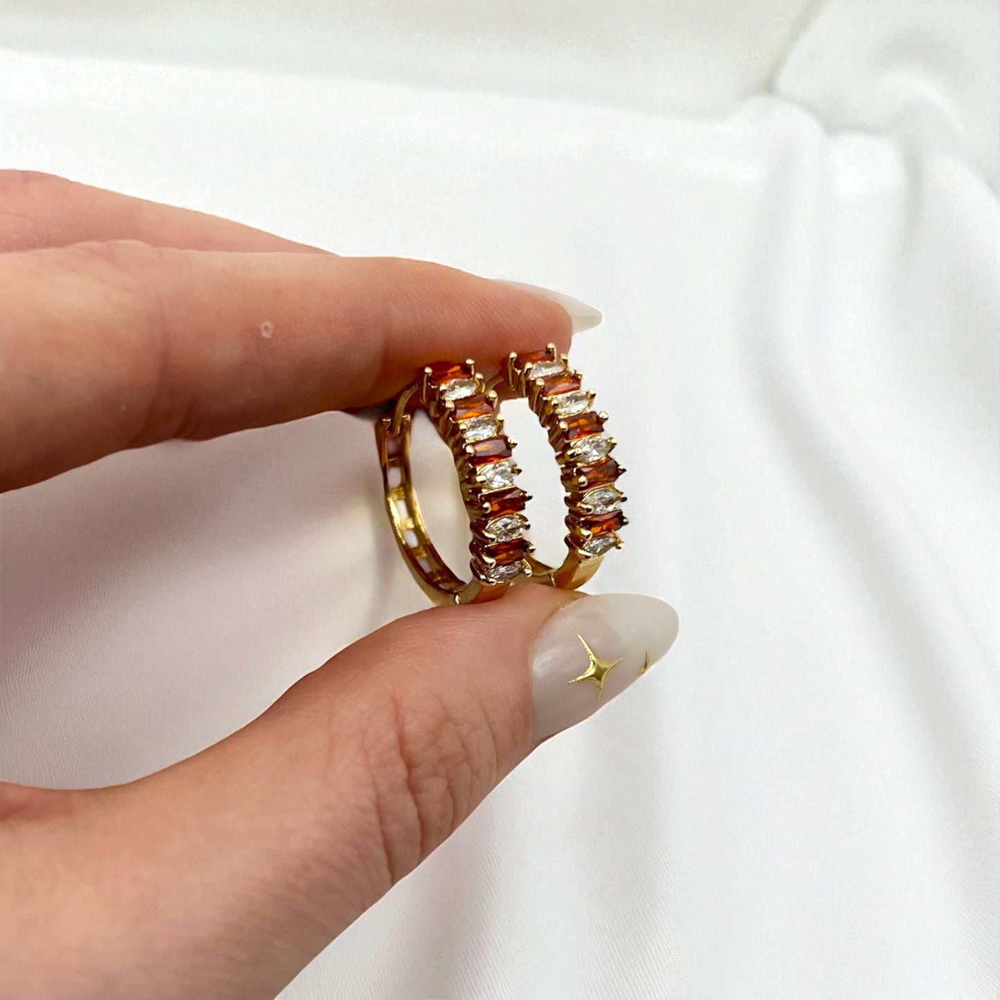 The Citrine Legacy Hoops (Alternating Stones Edition)