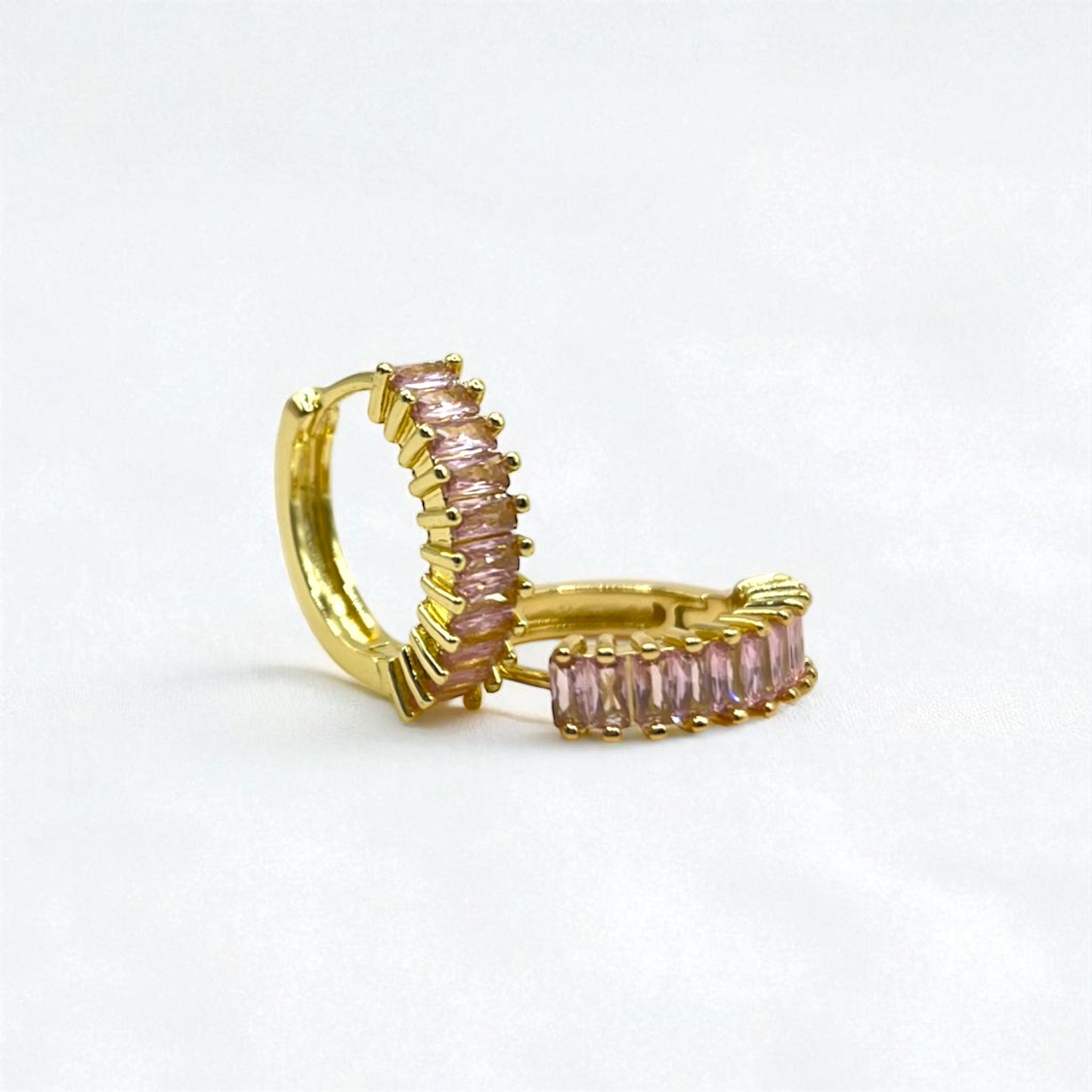 Blush Legacy Hoops (Emerald Cut Edition)