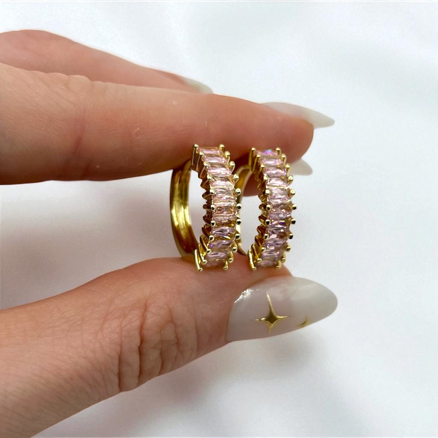 Blush Legacy Hoops (Emerald Cut Edition)