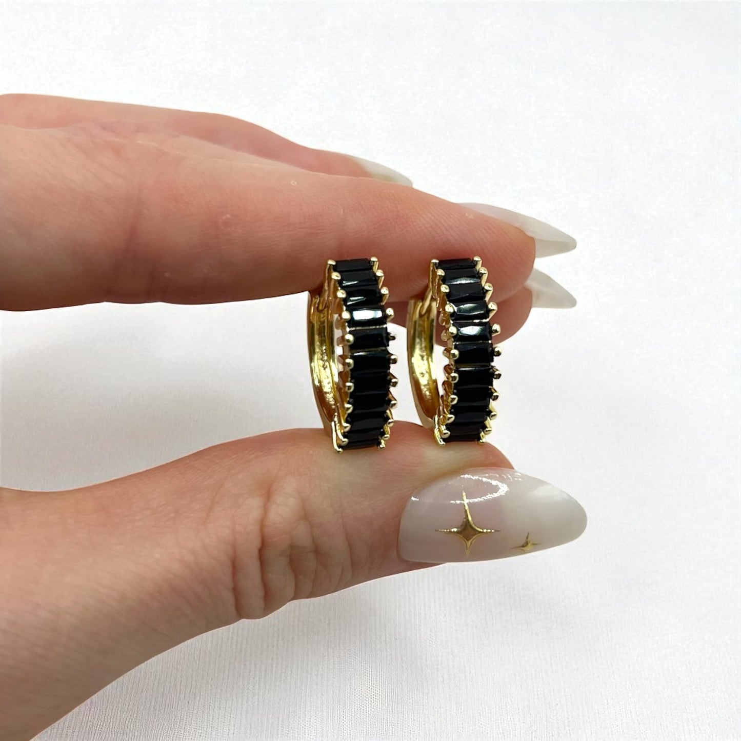 Onyx Legacy Hoops (Emerald Cut Edition)