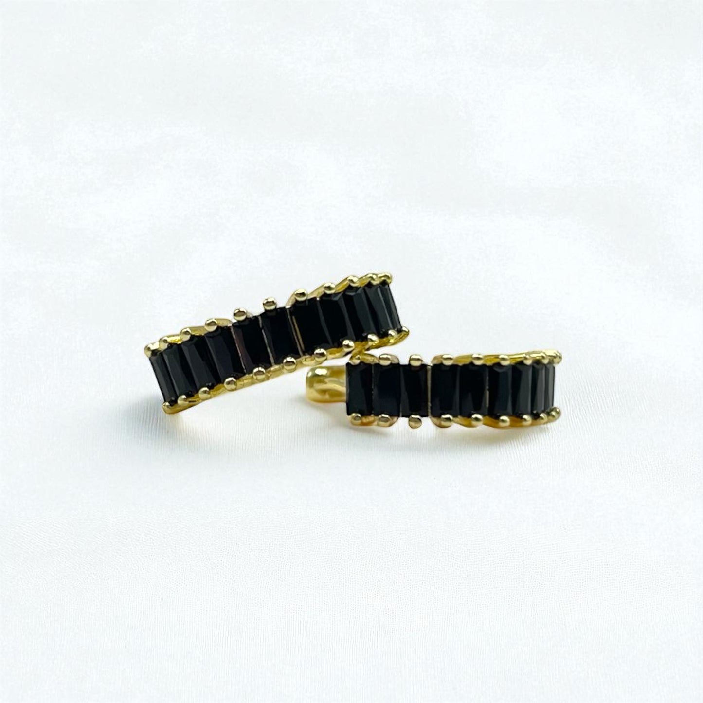 Onyx Legacy Hoops (Emerald Cut Edition)