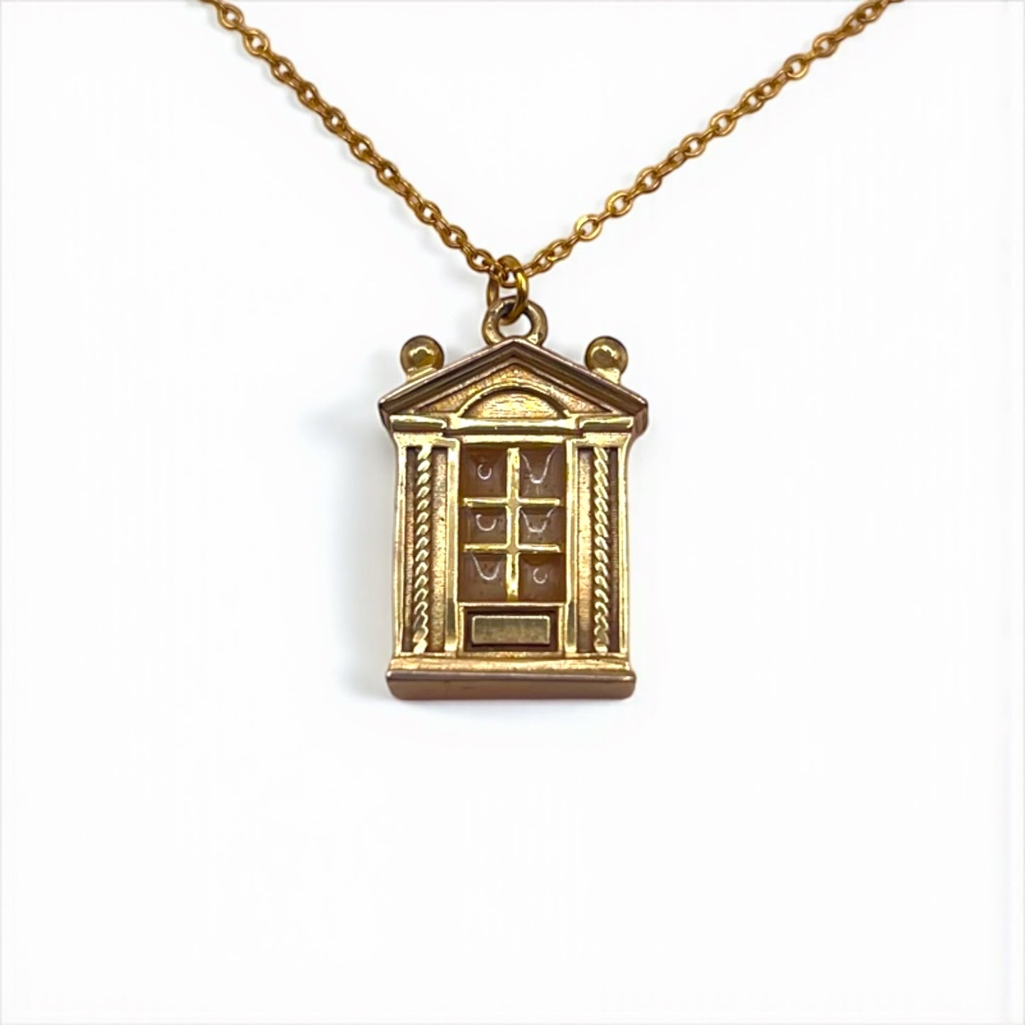 The Scrollwork Raw Brass Window