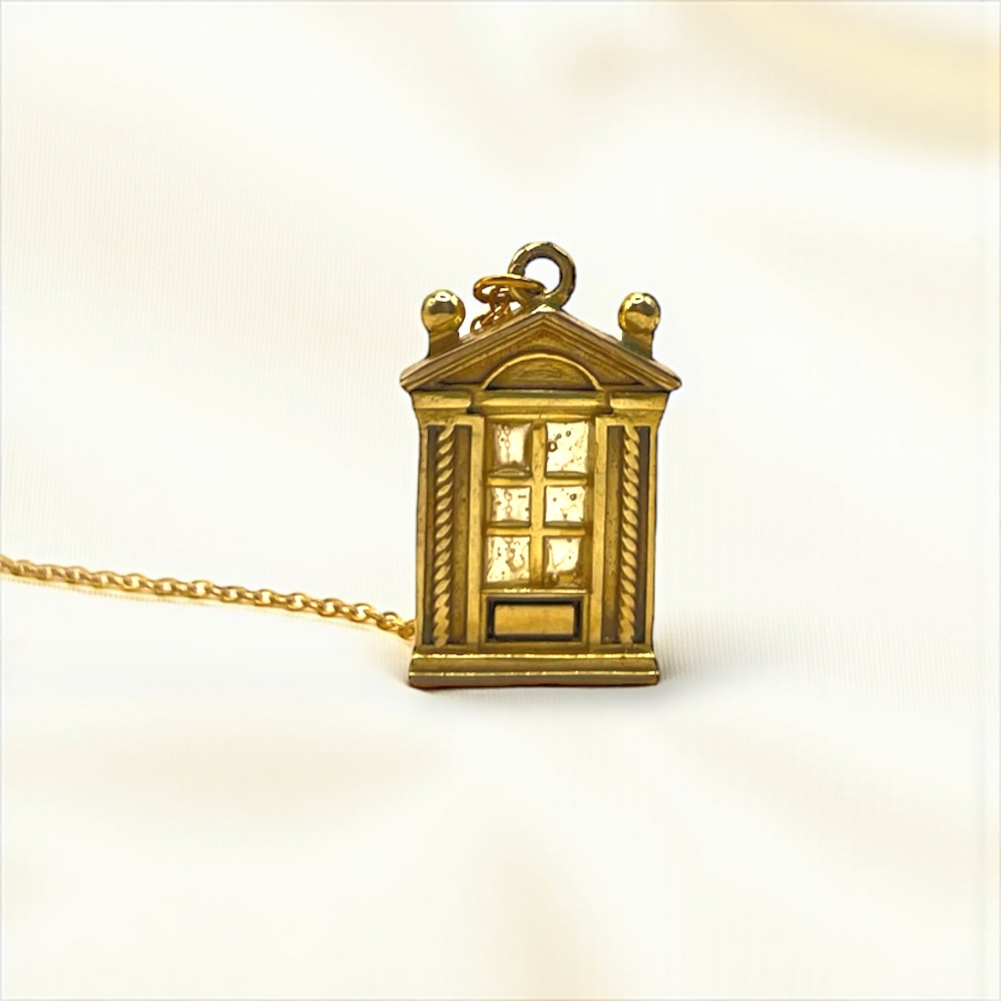 The Scrollwork Raw Brass Window