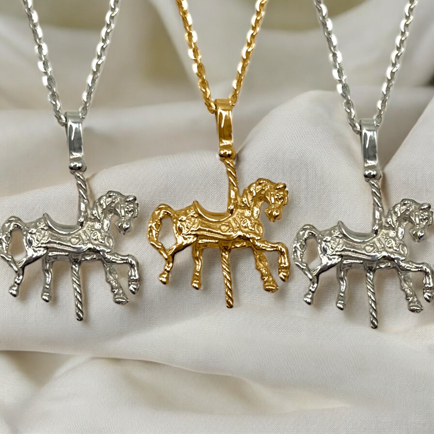 Carousel Horse Pendant Necklace