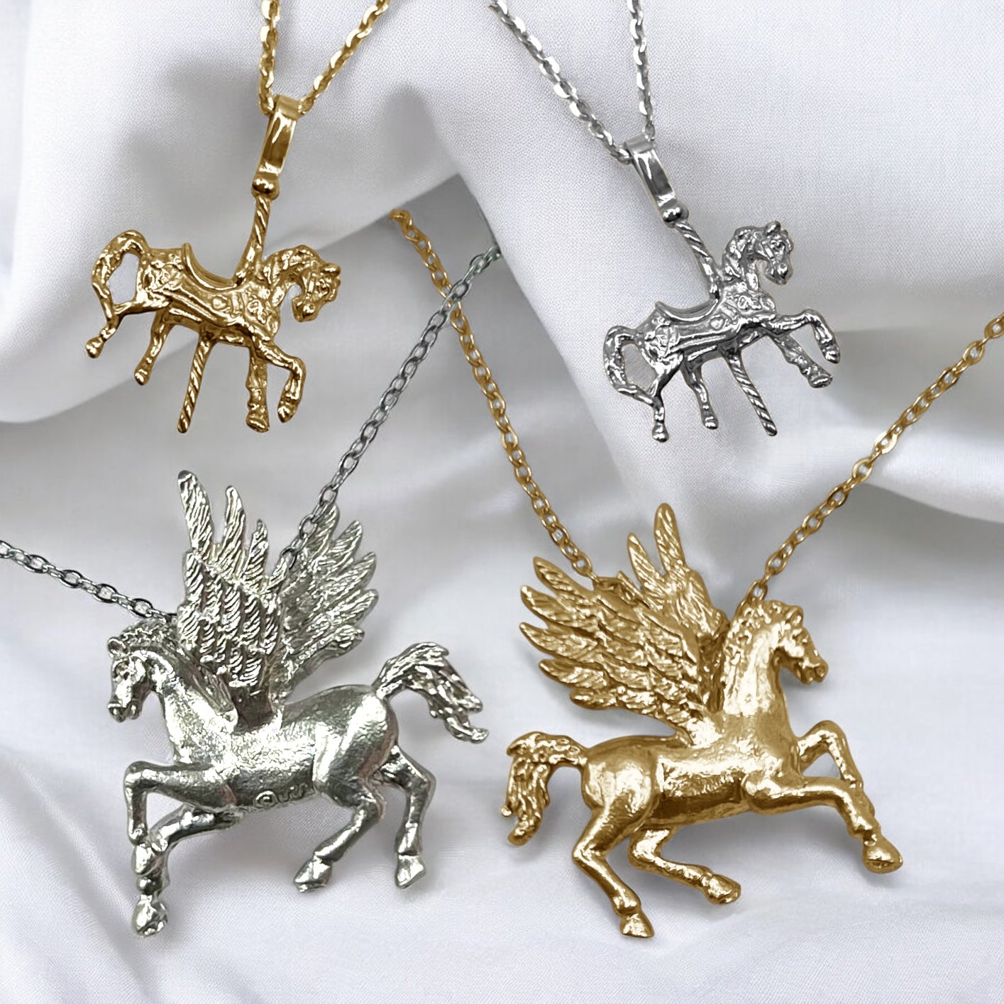 Carousel Horse Pendant Necklace