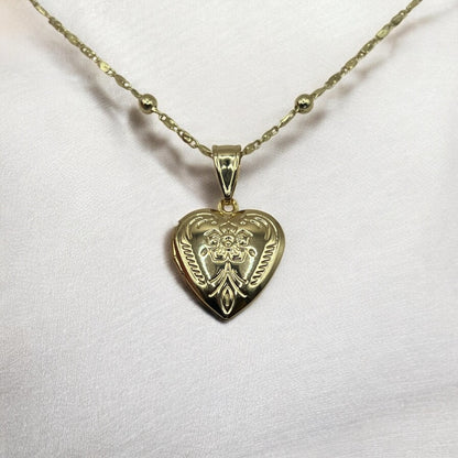 Floral Heart Portal Locket