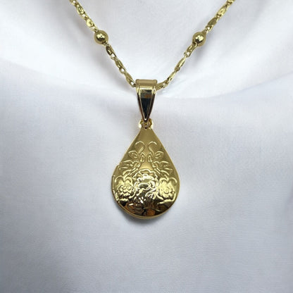 Filigree Teardrop Portal Locket