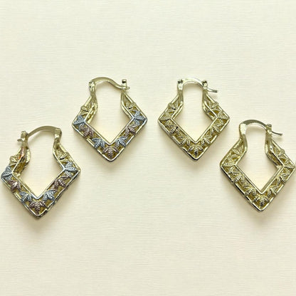 The Filigree Earrings, Diamond Shape