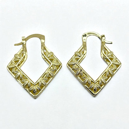 The Filigree Earrings, Diamond Shape