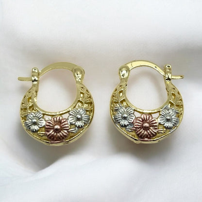 The Filigree Earrings, Floral Hoops