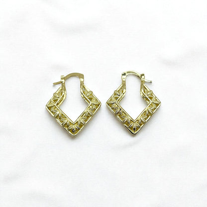 The Filigree Earrings, Diamond Shape