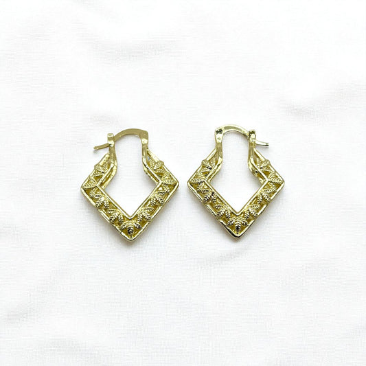 The Filigree Earrings, Diamond Shape