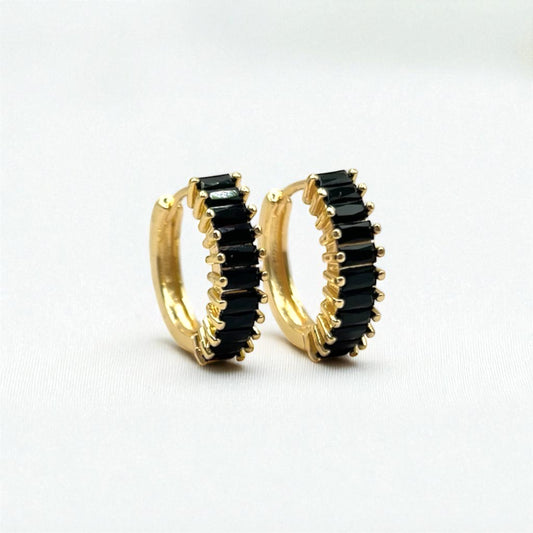 Onyx Legacy Hoops (Emerald Cut Edition)