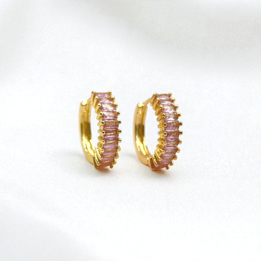 Blush Legacy Hoops (Emerald Cut Edition)