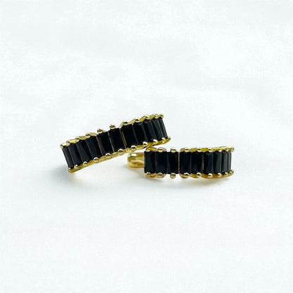 Onyx Legacy Hoops (Emerald Cut Edition)